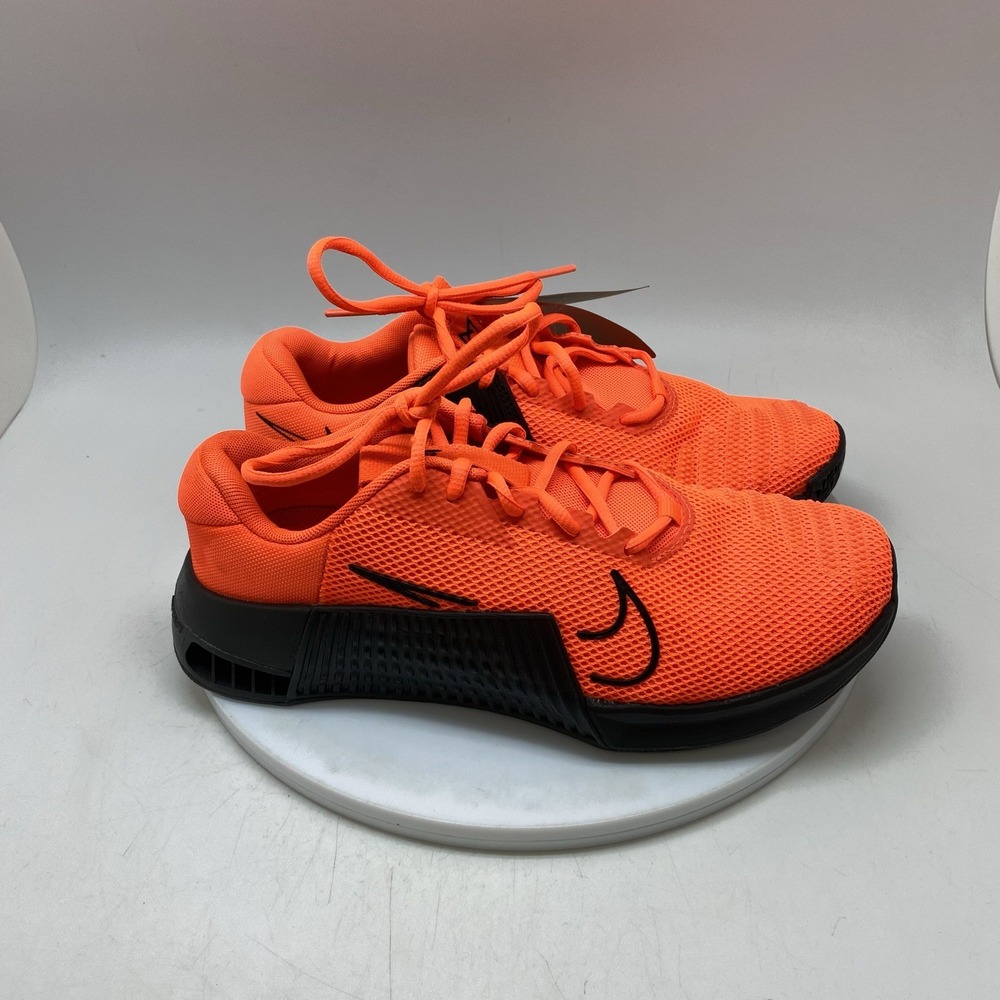 Nike Metcon 9 Shoes Mens 7 DZ2617-801 Orange Black Gym Training Low Sneakers New